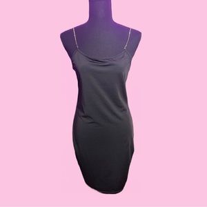 Little Black Dress with Rhinestone Straps